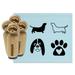 Basset Hound Dog Face Profile Paw Print Heart Love Rubber Stamp Set for Scrapbooking Crafting Stamping - Mini 1/2 Inch