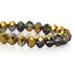 Sexy Sparkles 1 Strand Round Faceted Crystal Glass Loose Beads 6mm (2/8 ) (Gray Light and Golden)