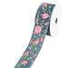 Blooming Rose Faux Denim Wired Ribbon 1-1/2-Inch 10-Yard