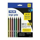 MILAN 07229110 MILAN TOUCH ERGO TRIANGLE SOFT GRIP PENCIL SET OF 10