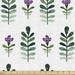 Watercolor Flowers Fabric by the Yard Upholstery Violet Blossom Botany Floral Field Flourishing Nature Theme Decorative Fabric for DIY and Home Accents Emerald and Violet by Ambesonne