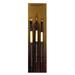 FM Brush Black Gold Short Handle 3-Brush Set Shader 6 Round 5 Wave Angle 1/4
