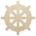 Ship Wheel Nautical Boat Wood Shape Unfinished Piece Cutout Craft DIY Projects - 6.25 Inch Size - 1/8 Inch Thick