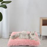 Tucker Murphy Pet™ Plush Calming Pet Mat Dog Cat Cushion Polyester/Cotton in Pink | 29.9 H x 21.3 W x 3.9 D in | Wayfair