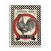 Rosalind Wheeler Vintage Farmhouse Chicken Feed Advertisement Rooster Checkered Pattern by Stephanie Workman Marrott - Graphic Art | Wayfair