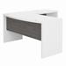 Office by kathy ireland® Echo L Shaped Bow Front Desk in Pure White and Modern Gray - Bush Business Furniture ECH025WHMG