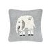 10" x 10" Elephant Knitted Throw Pillow