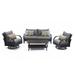 Barcelo 4 Piece Sunbrella Outdoor Patio Motion Club And Sofa Set