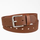 Dickies Women's Perforated Leather Belt - Dark Tan Size M (L10797)