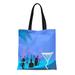 SIDONKU Canvas Tote Bag Water Party Night People in Pool Fresh Martini Drink Durable Reusable Shopping Shoulder Grocery Bag