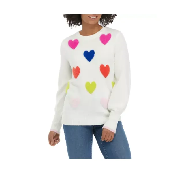 crown---ivy™-womens-long-sleeve-fuzzy-heart-sweater,-ivory,-xxl/