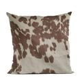 Plutus Brown Cowhide Animal Luxury Throw Pillow