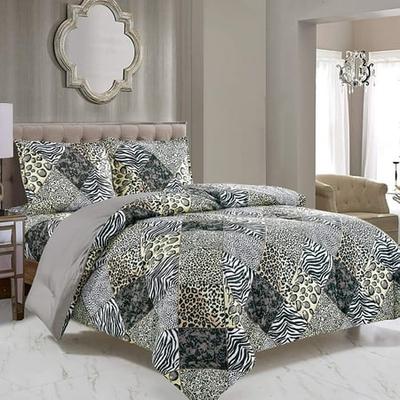 Animal Print Comforter With Pillow Sham, Jungle Safari Twin Bedding