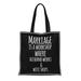 KDAGR Canvas Tote Bag Funny Inspirational Quotation Sentence Saying Wife People Vintage Durable Reusable Shopping Shoulder Grocery Bag