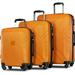 EleaEleanor 3 Piece Hardside Expanable Luggage Sets with Spinner Wheels & TSA Lock