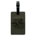 U.S. Army Vintage United States Army Crest Rectangle Leather Luggage Card Suitcase Carry-On ID Tag