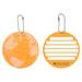 Protege Neon Round EZ ID Travel Baggage Suitcase Luggage Tags - 2 Pack - Orange