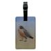 Robin Watercolor Northeastern Bird Rectangle Leather Luggage Card Suitcase Carry-On ID Tag