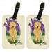 Pair of 2 Golden Retriever Luggage Tags