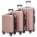 [US-W]3-in-1 Multifunctional Large Capacity Traveling Storage Suitcase Luggage Set Rose Gold