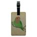 Lovely Lovebird Rectangle Leather Luggage Card Suitcase Carry-On ID Tag