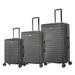 InUSA Deep lightweight hardside spinner 3 piece luggage set 20'',24'', 28'' inch Black