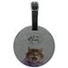 So Cute Cat Kitten Catastrophic Round Leather Luggage Card Suitcase Carry-On ID Tag