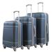 Varsity 3-Piece Expandable Spinner Luggage Set, Slate Blue/Grey