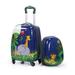2Pc Kids Carry On Luggage Set Hard Upright Side Hard Shell Suitcase12" 16"