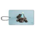 Neapolitan Mastiff Dog Puppy Blue Birthday Party Hat Luggage Card Suitcase Carry-On ID Tag
