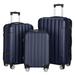 3PCS/Set 3-in-1 Multifunctional Large Capacity Traveling Storage Suitcase Luggage Set 20inch/24inch/28inch Navy Blue Travel Luggage Suitcase