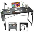 Computer Desk 47 Inch Home Office Writing Study Desk, Modern Simple Style Laptop Table With Storage Bag,Black