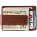 Mens Leather Money Clip Magnet Front Pocket Wallet Slim Id Card Case