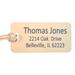 Custom Engraved To Order Luggage Tags (10) (Tan with Brown Text)