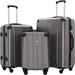 3 Piece Luggage Sets with TSA Locks, Lightweight Spinner Suitcase Luggage Set,Includes Expandable 20 Inch Carry on, 24In/TSA-Approved Lock 28In Checked Bag with 4-Wheel Rolling Spinner(Gray)
