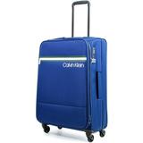 Calvin Klein Varsity Softside Spinner Luggage with TSA Lock, Dark Navy, 25 Inch