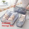 Underwear Organizer Foldable Cloth Drawer Organizer Soft Fabric Sock Organizers Dresser Drawer Divider Storage Bins for Socks Panties Bra Lingerie