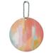 Pink Sky Watercolor Round Luggage ID Tag Card Suitcase Carry-On