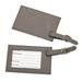 (D) Bag Leatherette Luggage Tag for Women or Men 2.75" x 4.375" (Grey)