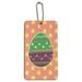 Cute Easter Egg Turquoise Purple Polka Dots Wood Luggage Card Suitcase Carry-On ID Tag