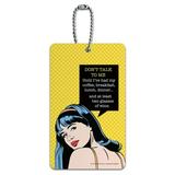 Don't Talk To Me Until I've Had Coffee Wine Funny Humor Luggage Card Suitcase Carry-On ID Tag