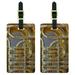Graphics and More Brass Musical Instrument - Music Luggage Tag Set
