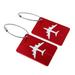 Outdoor Airport Luggage Handbag Name Address Message Label Tag Card Holder Red 2pcs