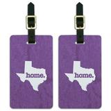 Graphics and More Texas TX Home State Luggage Suitcase ID Tags Set of 2 - Textured Lavender Purple