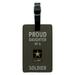 U.S. Army Proud Daughter of a Soldier Rectangle Leather Luggage Card Suitcase Carry-On ID Tag