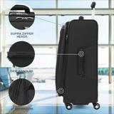 Travelpro Maxlite 5-Softside Expandable Spinner Wheel Luggage, Black, Checked-Medium 25-Inch