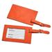 4.25" x 2.75" Orange Rectangular Leatherette Luggage Tag