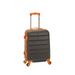 Melbourne 20 Inch Expandable ABS Carry On, Charcoal, One Size, Wheel design may vary between black and silver wheels