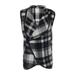 MERSARIPHY Women Plaid Print Irregular Waistcoat Casual Plus Size Open Front Jacket