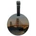 Golden Gate Bridge San Francisco Round Leather Luggage Card Suitcase Carry-On ID Tag